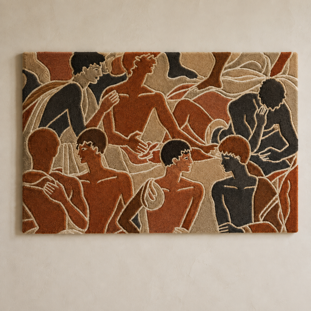Hewn Earth Earthbound Chorus wall art featuring abstract earthy tones and textures, ideal for modern home decor.