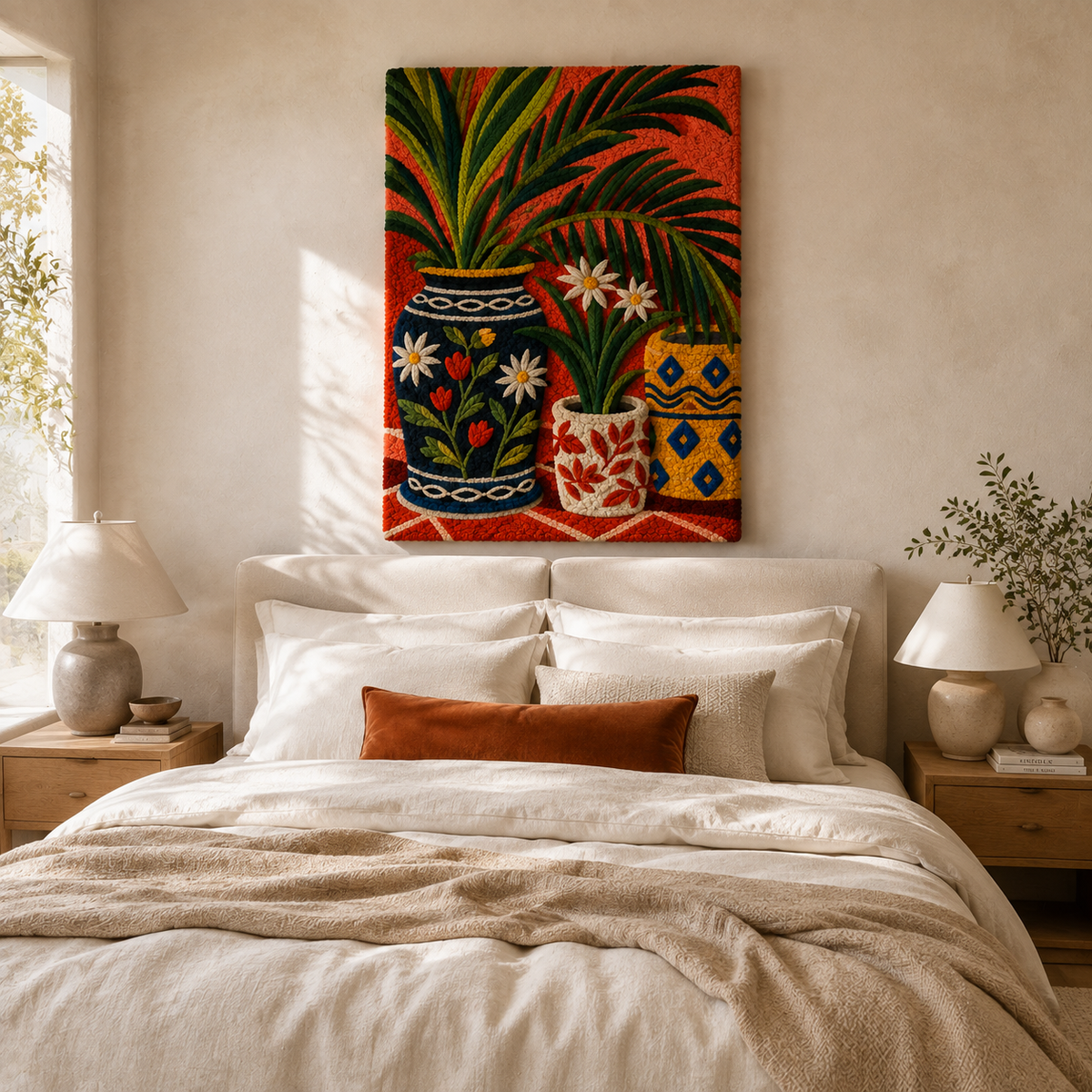 Hewn Earth Midnight Botanica wall art featuring dark botanical illustrations on a textured background.