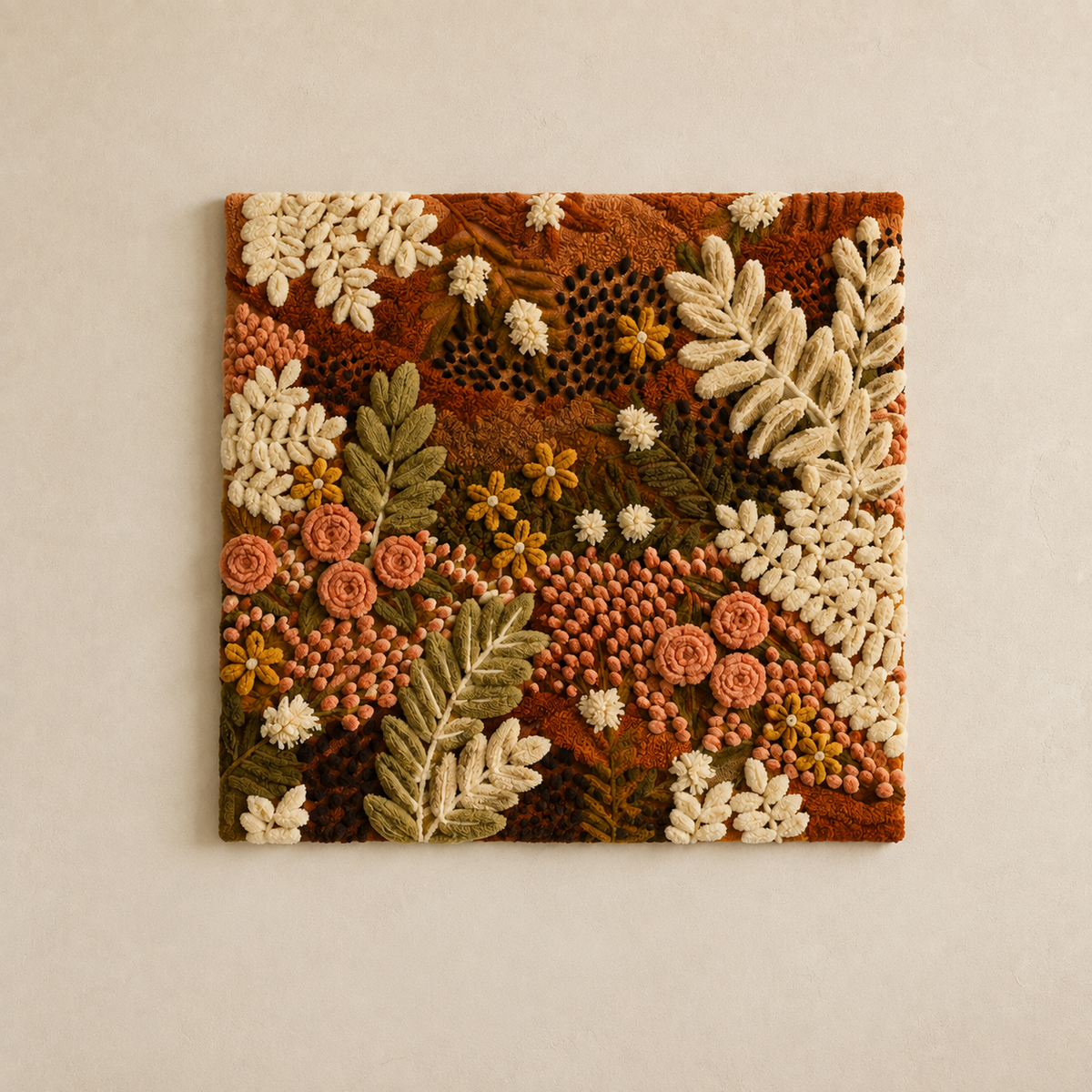 Autumn Meadow wall art by Hewn Earth featuring warm, earthy tones and a nature-inspired landscape scene for home decor.