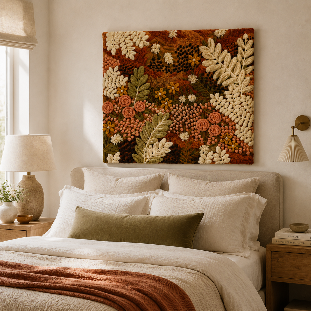Autumn Meadow wall art by Hewn Earth featuring warm fall colors and detailed nature-inspired design on canvas.
