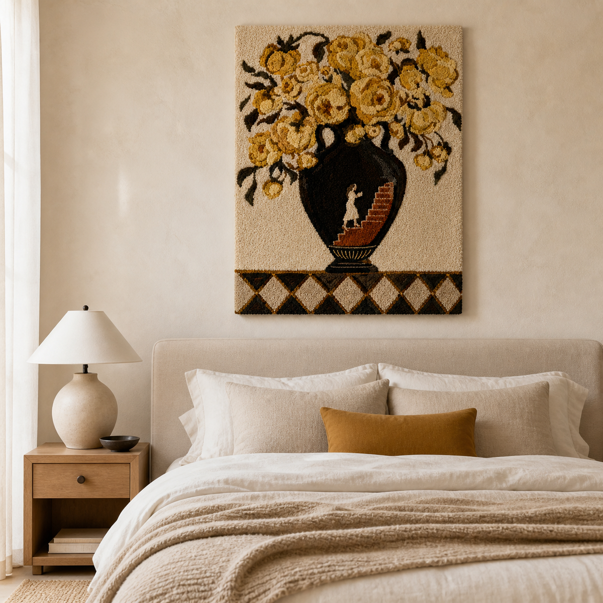 Golden Rose wall art by Hewn Earth, a decorative wall piece featuring a detailed golden rose design.