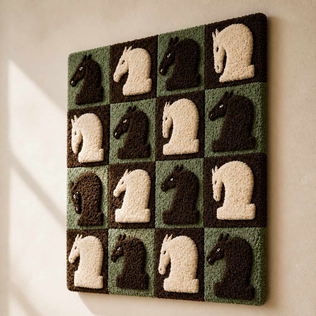 Midnight Knights wall art by Hewn Earth featuring a detailed depiction of armored knights in a dark, fantasy-inspired scene.