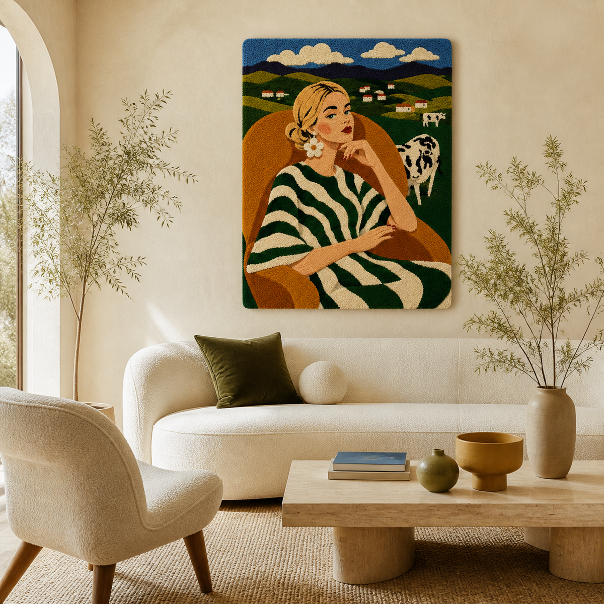 Alpine Reverie wall art by Hewn Earth featuring nature-inspired mountain landscape with vibrant colors and detailed textures.