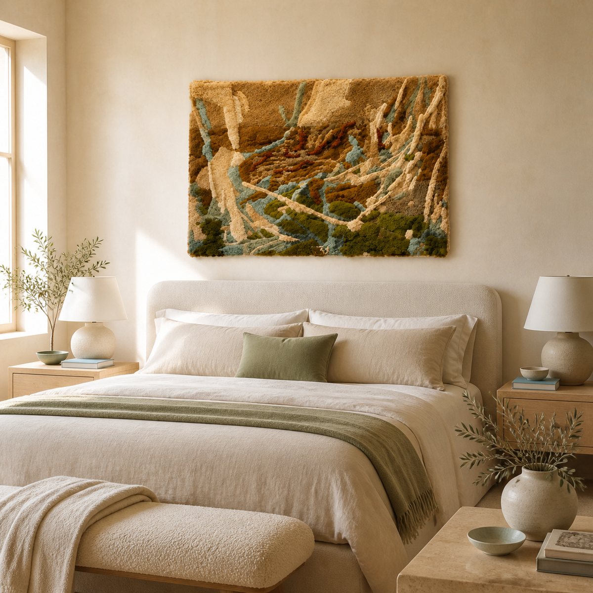 Woven Ravine wall art by Hewn Earth featuring textured woven design in earthy tones, perfect for modern home decor.