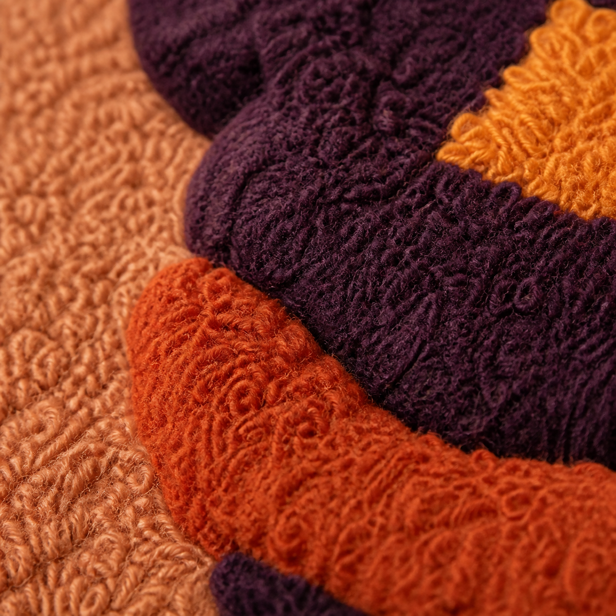 Close-up of Hewn Earth Held Close wall art featuring textured, earthy tones and intricate design details.