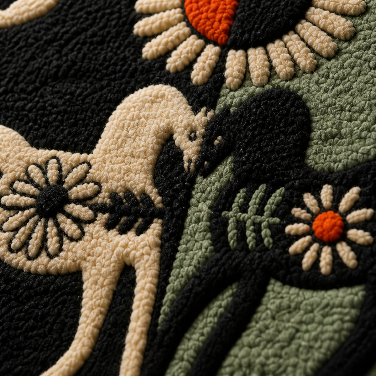 Detailed close-up of Hewn Earth Night Horse Talisman wall art featuring intricate horse design and textured surface.