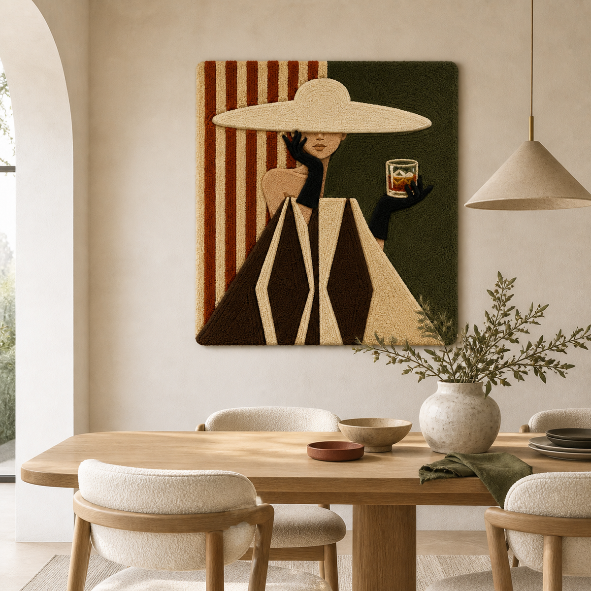 Hewn Earth terracotta aperitif wall art featuring earthy tones and textured design, perfect for rustic or modern interior decor.