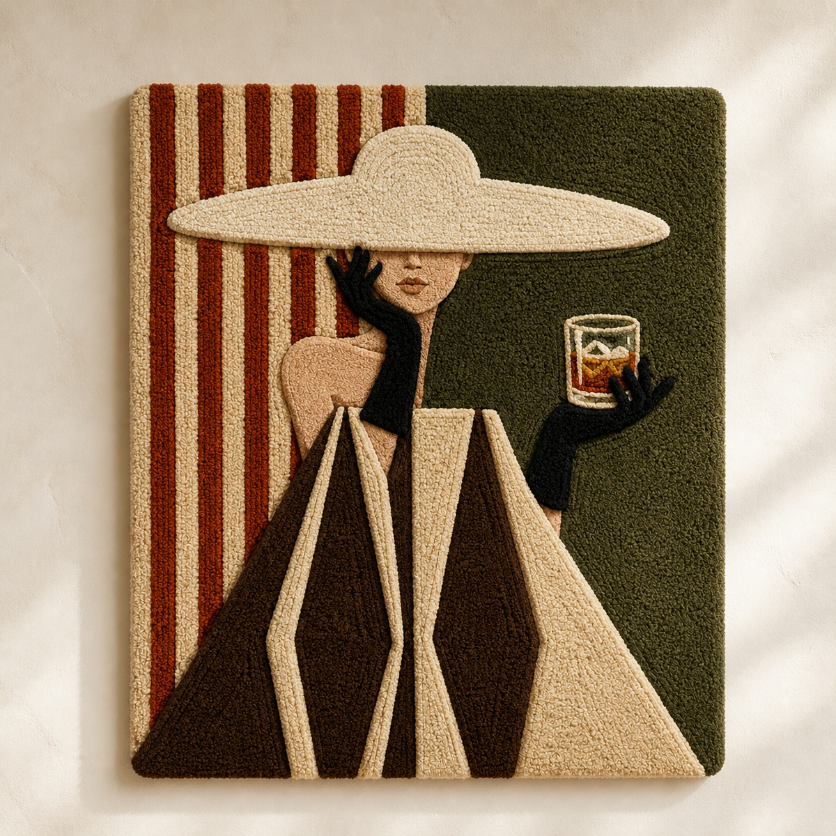 Hewn Earth terracotta aperitif wall art featuring warm terracotta tones and modern design, perfect for contemporary interior decor