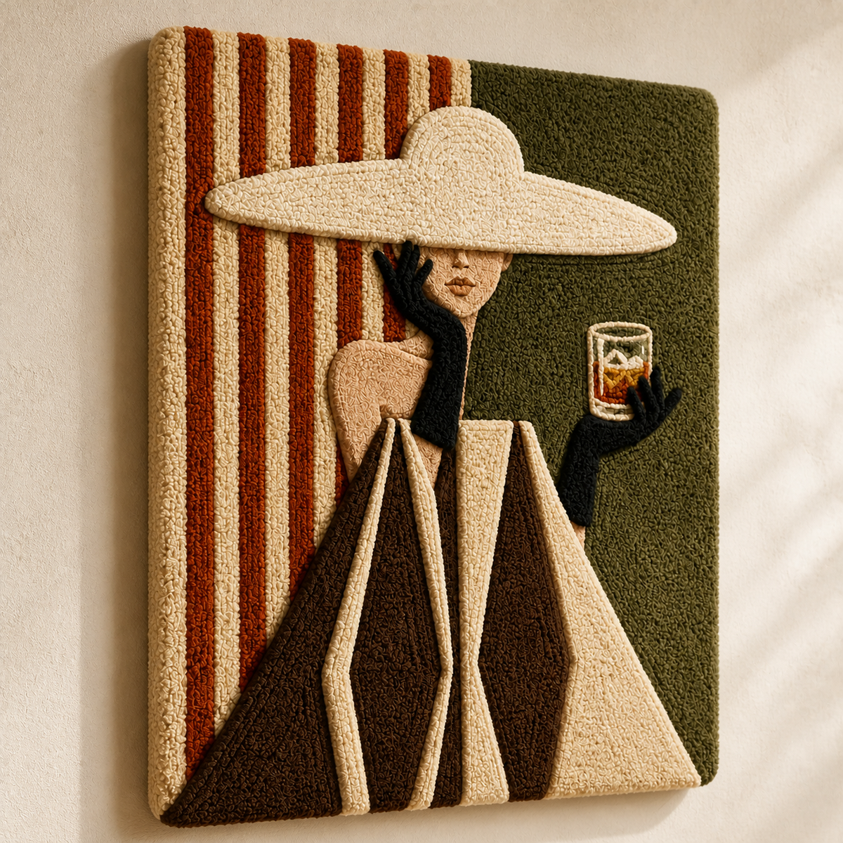 Hewn Earth terracotta aperitif wall art featuring warm earthy tones and abstract design for stylish home decor.