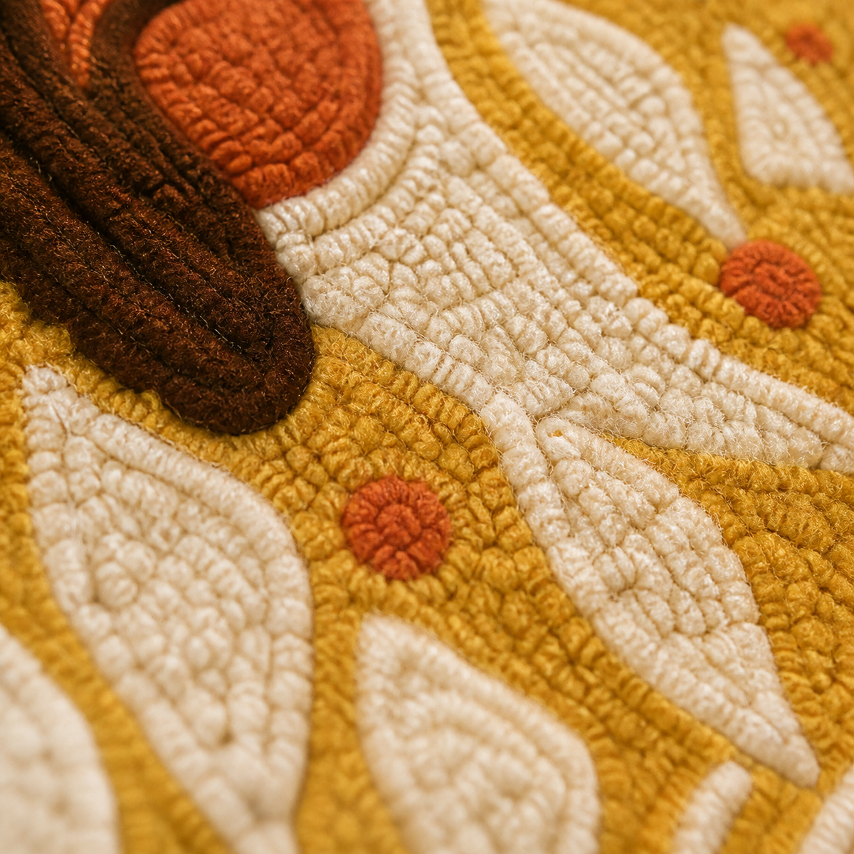 Close-up of Hewn Earth Golden Leaf Rest wall art featuring detailed golden leaf design on a textured surface.