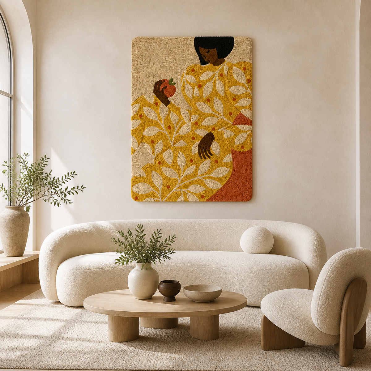 Golden Leaf Wall Art by Hewn Earth featuring a detailed, textured leaf design on a neutral background for elegant home decor.