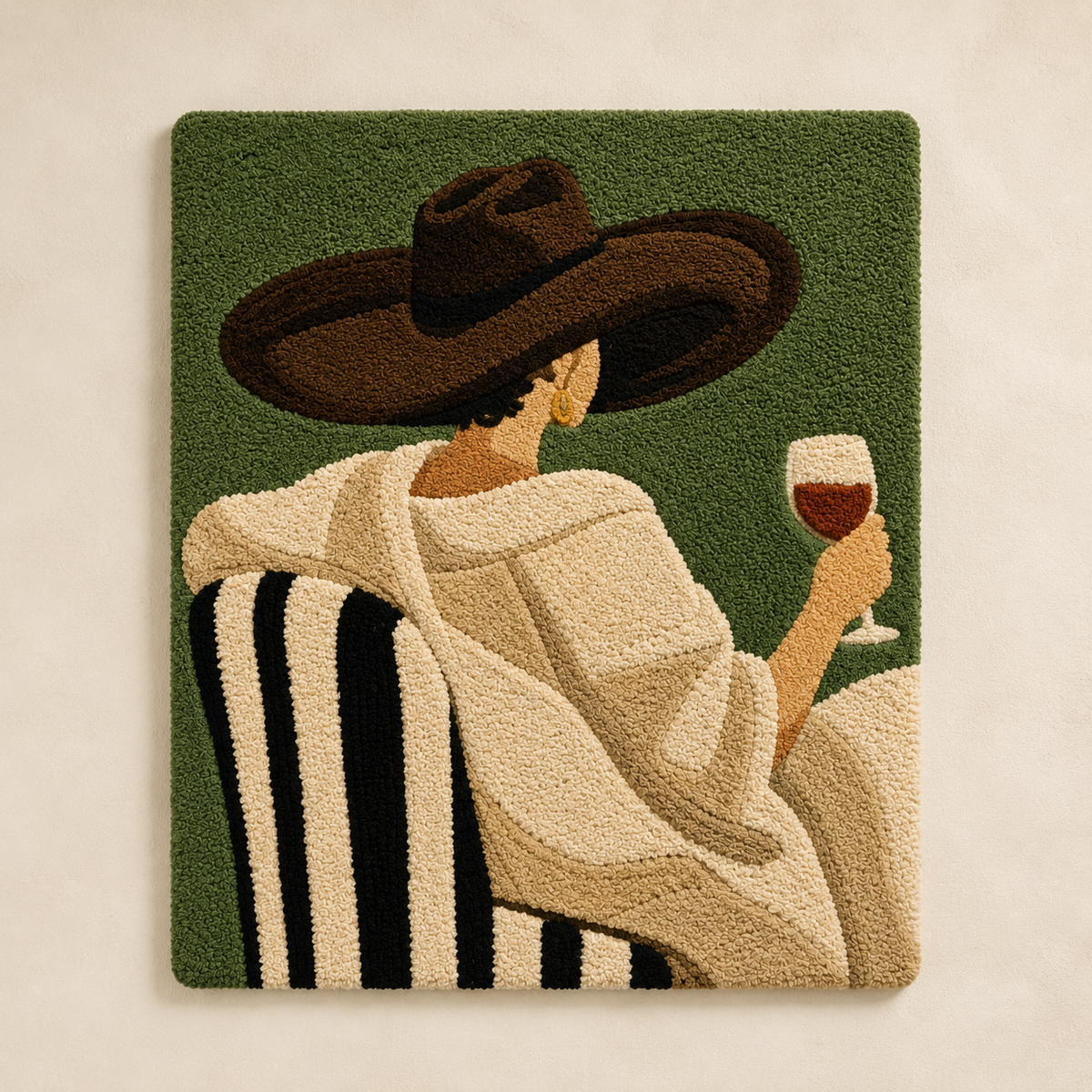 Sage Wine Pause wall art by Hewn Earth featuring a minimalist design with sage green and wine red tones.