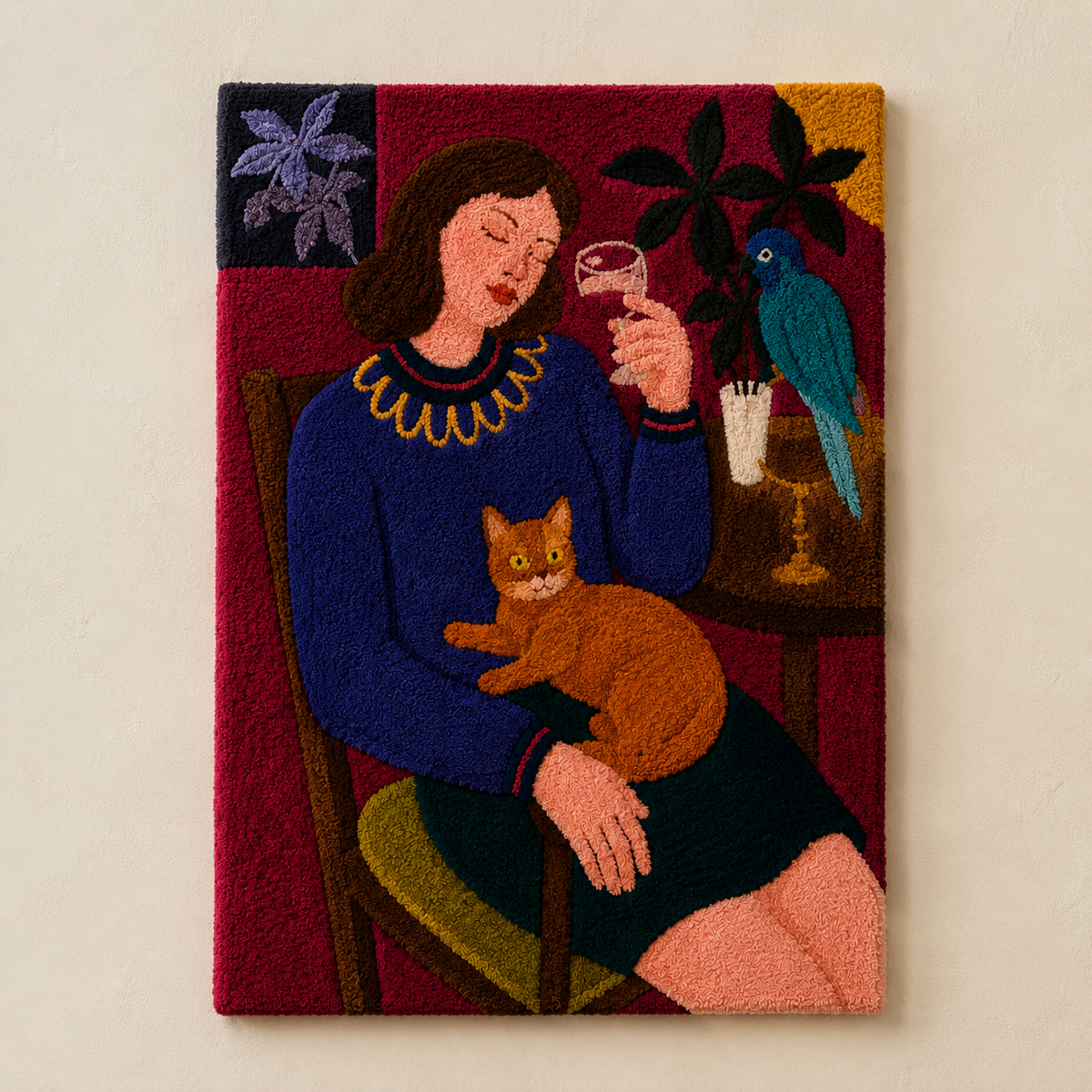 Midnight Cat Salon wall art by Hewn Earth featuring a dark, artistic depiction of a cat for modern home decor.