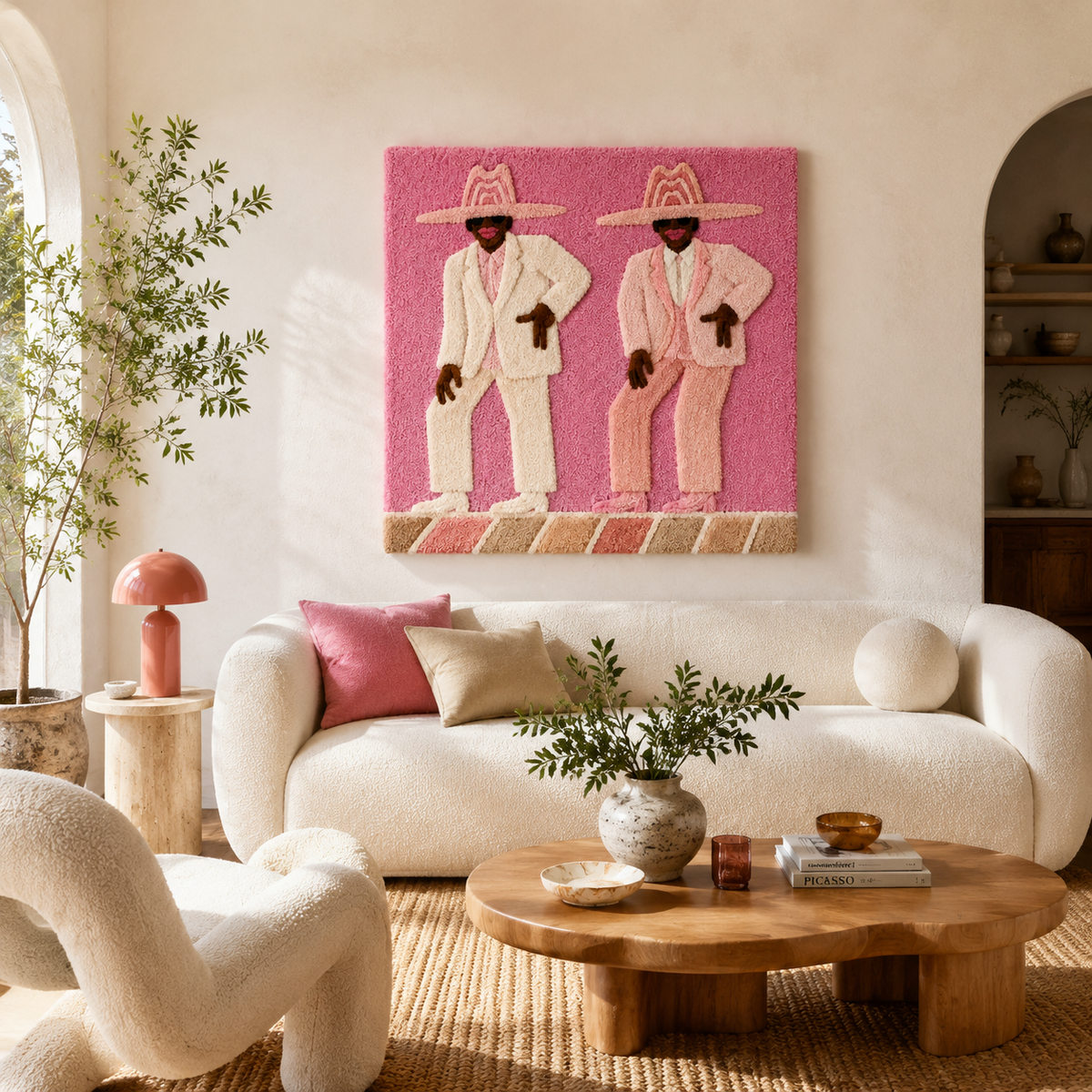 Hewn Earth Rose Garden Gentlemen wall art featuring a vibrant floral design, ideal for decorating living spaces.