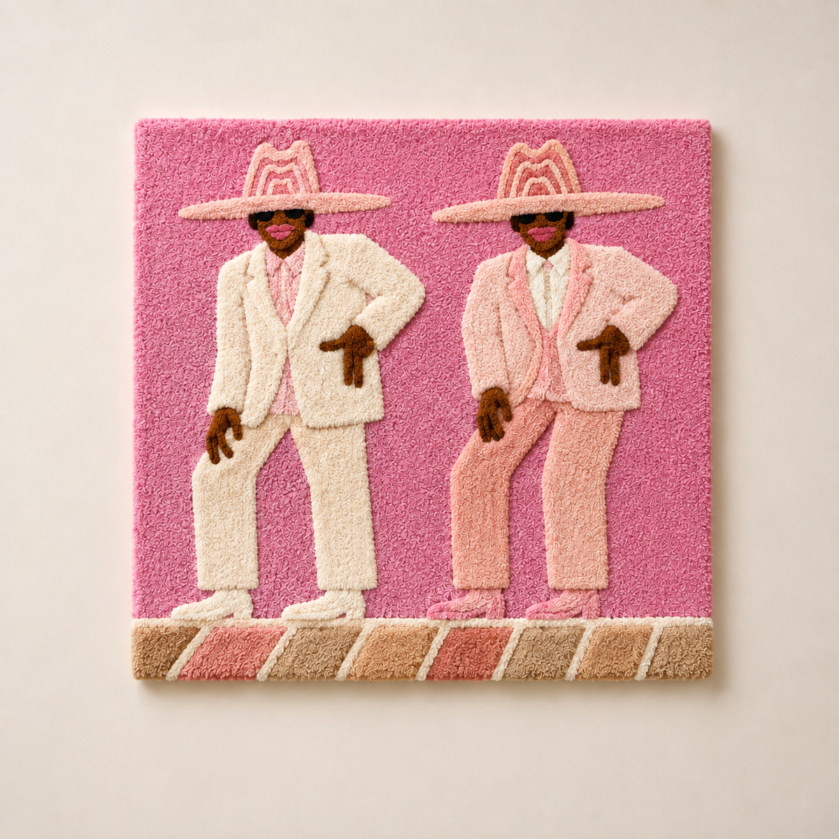 Hewn Earth Rose Garden Gentlemen wall art featuring a detailed floral design on a neutral background.