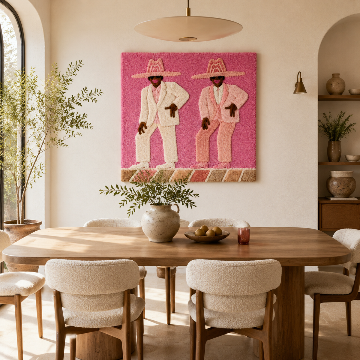 Hewn Earth Rose Garden Gentlemen wall art featuring a detailed floral design with elegant, vibrant rose illustrations.