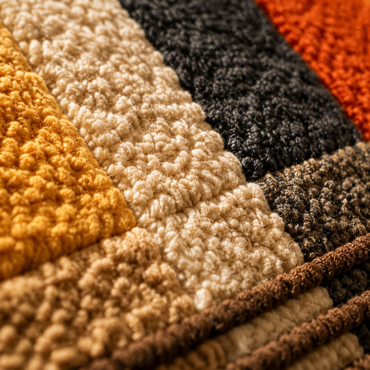 Detail of Hewn Earth Autumn Check wall art featuring warm, earthy tones and a checkered pattern for cozy home decor.