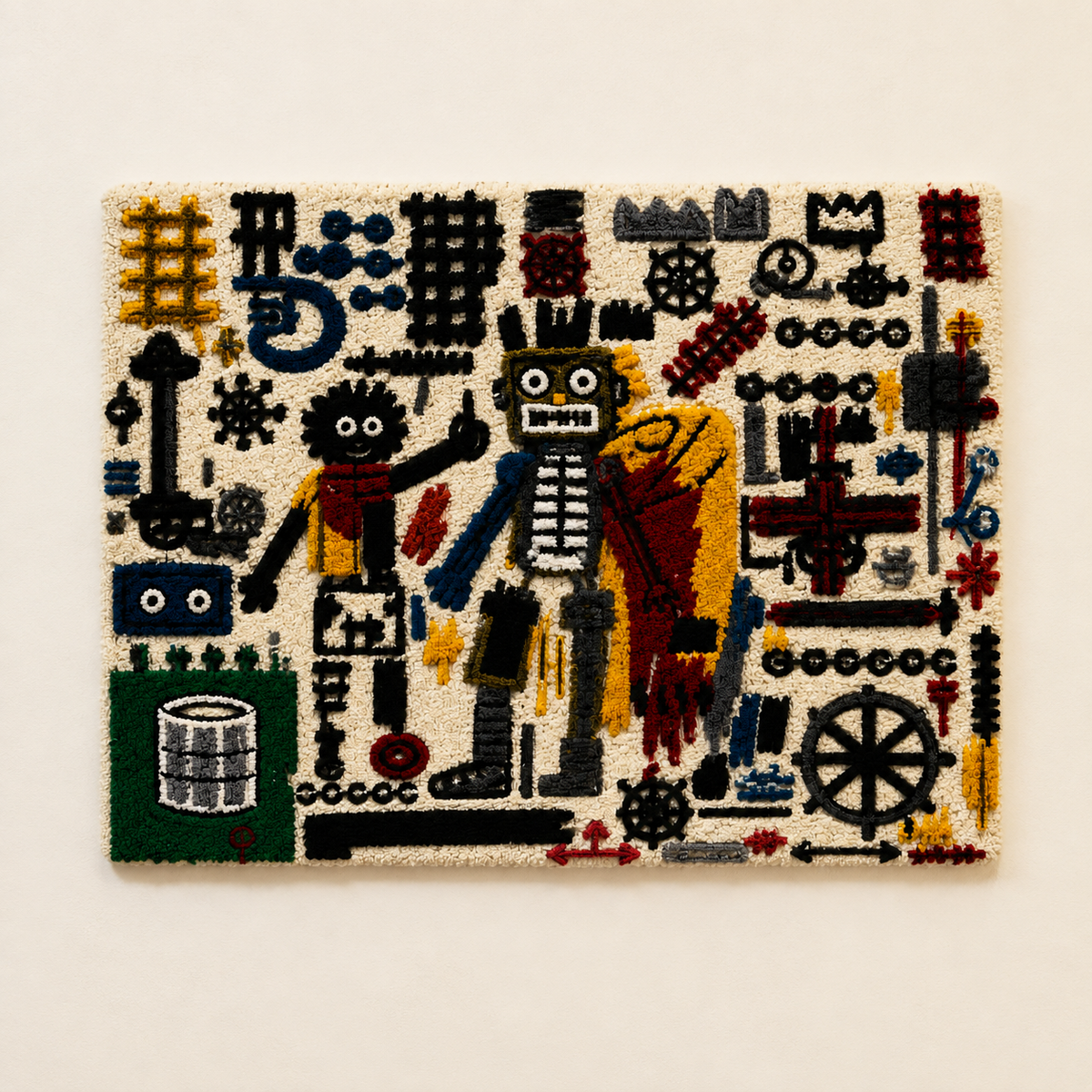 Hewn Earth Machine Age Storyboard wall art featuring vintage-inspired industrial design on a light background.
