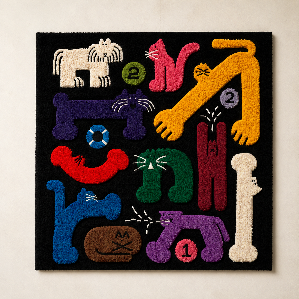 Hewn Earth Game Day Symbols wall art featuring vibrant sports-themed designs on a decorative wall art piece