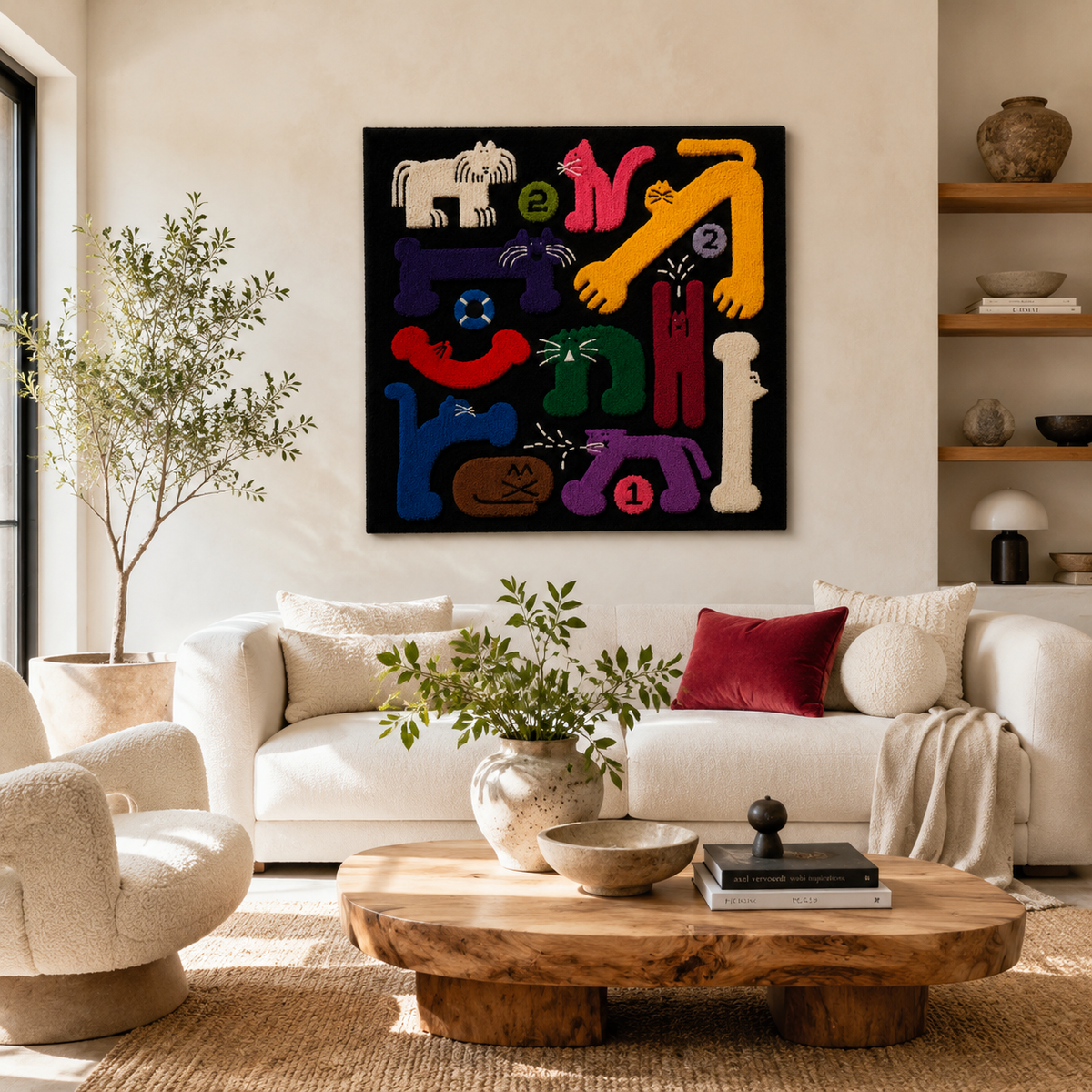 Hewn Earth Game Day Symbols wall art featuring vibrant sports-themed designs for game day decor.