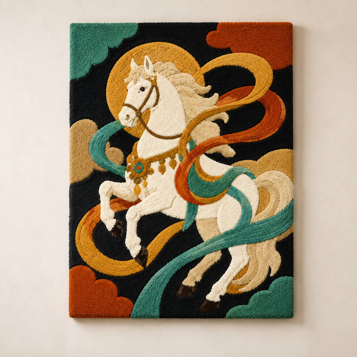 Hewn Earth Cloud Rider wall art featuring a dreamy cloud design on a light background, perfect for modern home decor.