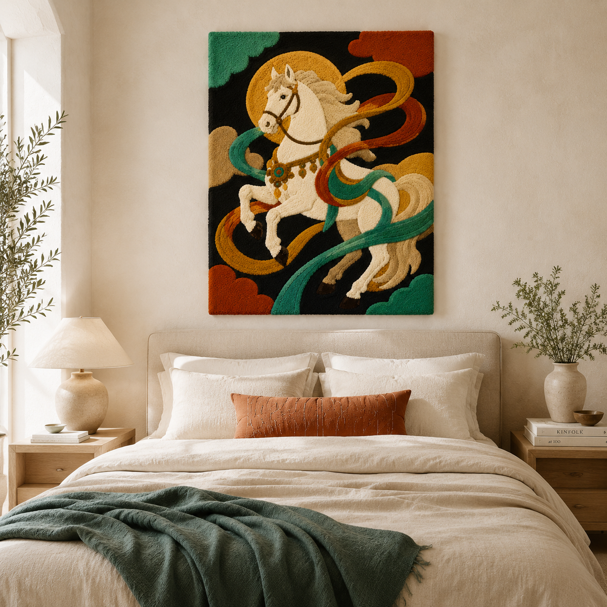 Hewn Earth Cloud Rider wall art featuring a serene cloud design on a textured background, ideal for modern home decor.