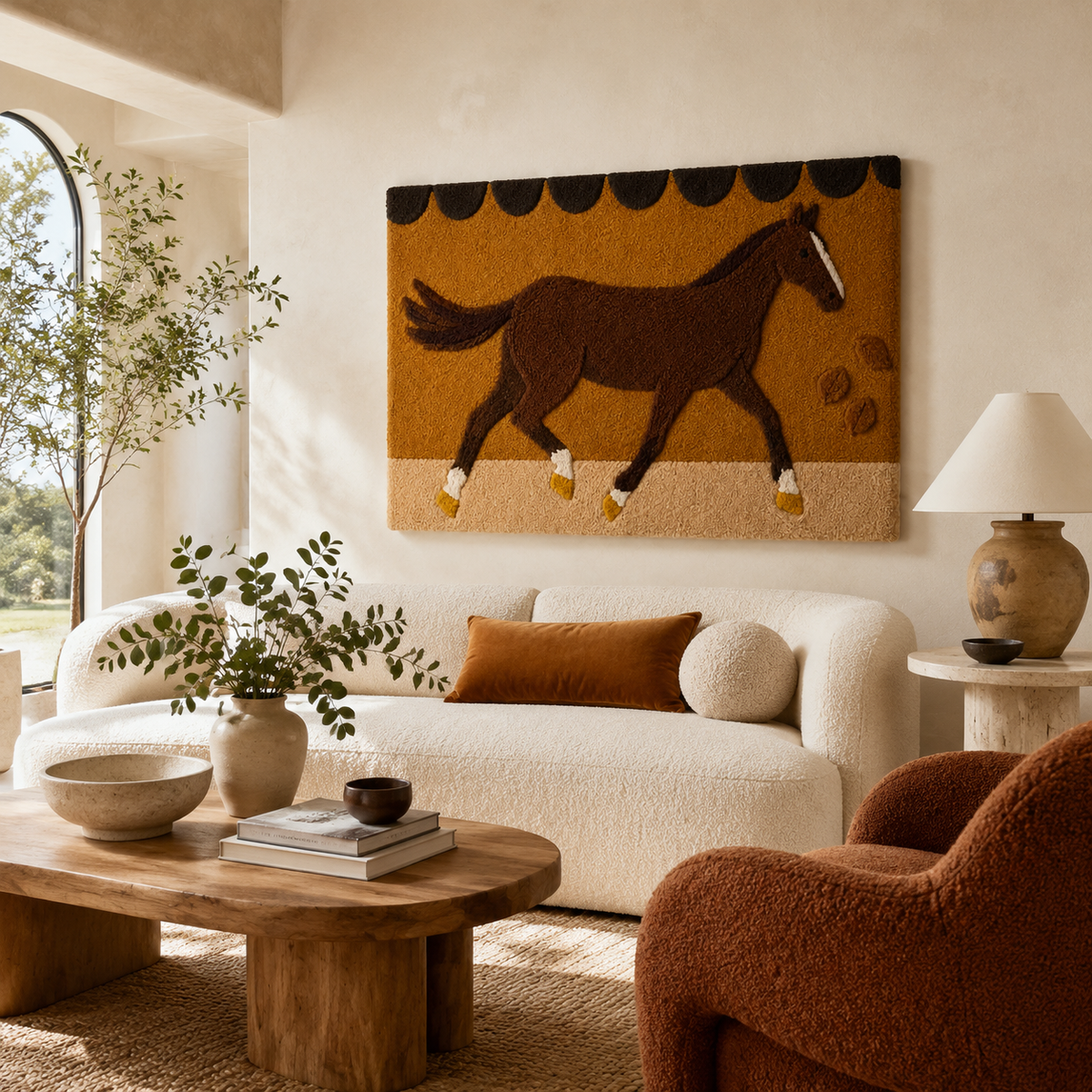 Copper Gallop wall art by Hewn Earth, featuring a textured abstract design in warm copper tones for modern interior decor.