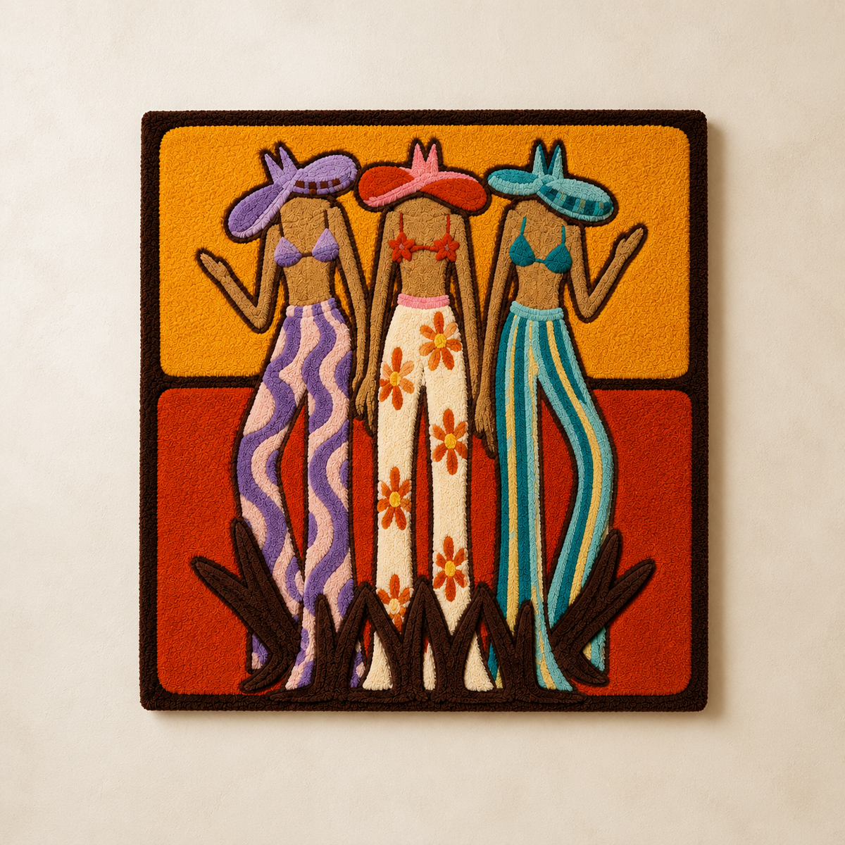 Hewn Earth Wall Art by Hat Society featuring a natural, textured design suitable for modern home decor.