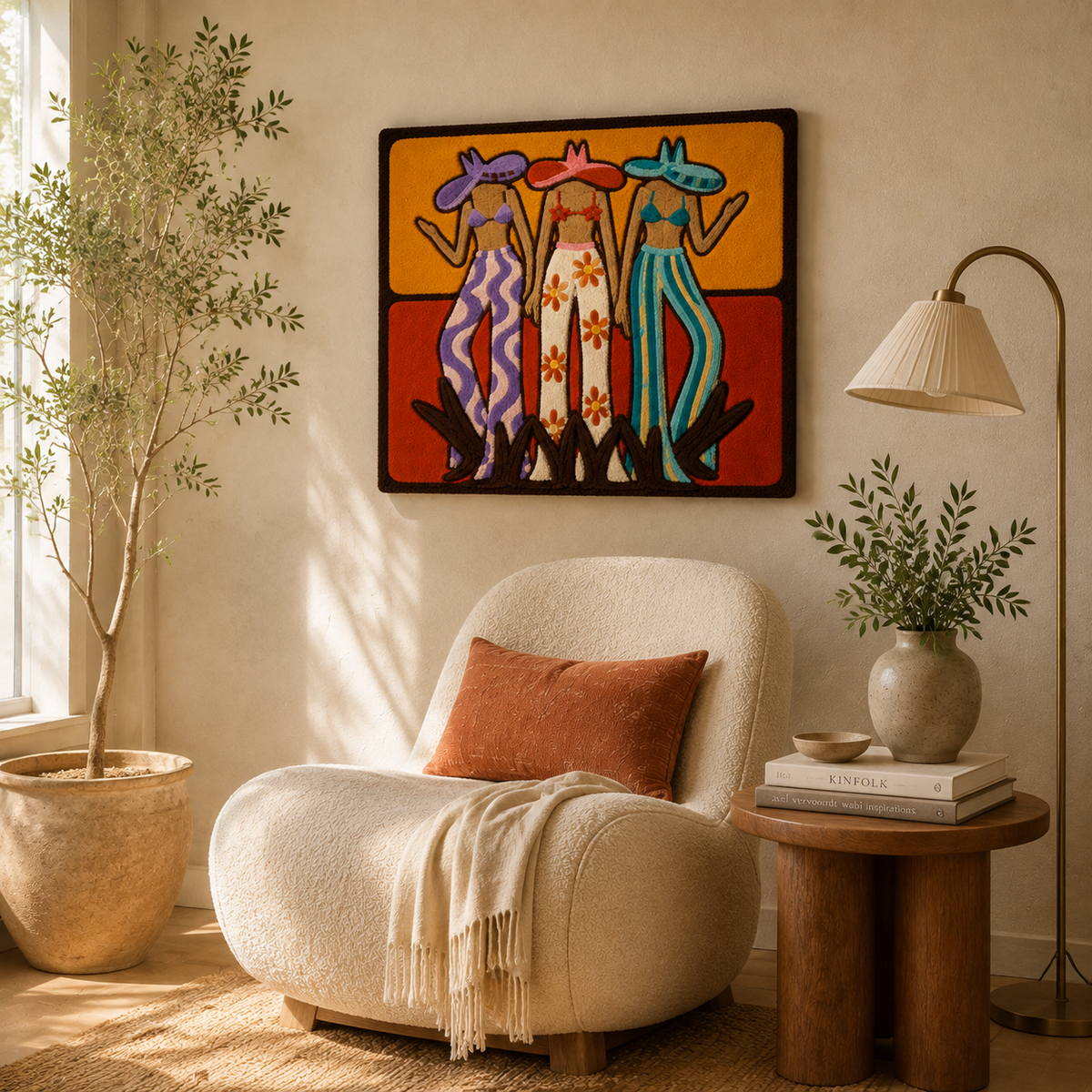Hewn Earth Wall Art by Hat Society featuring a nature-inspired design with earthy tones and textured details.