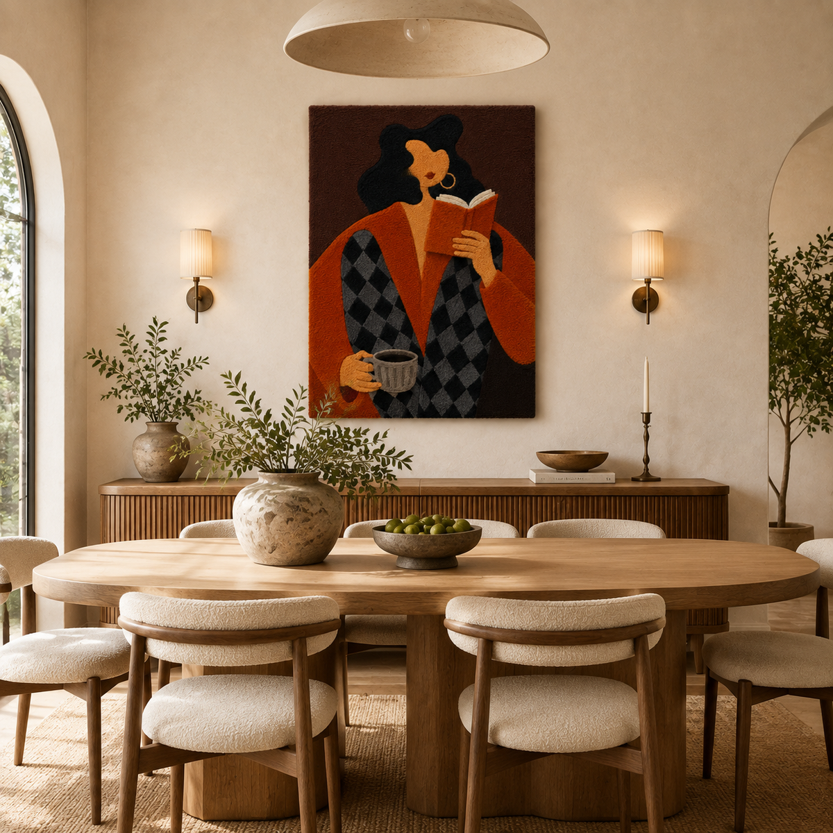 Amber Tea Muse wall art by Hewn Earth featuring warm amber tones and artistic design, perfect for enhancing interior decor.