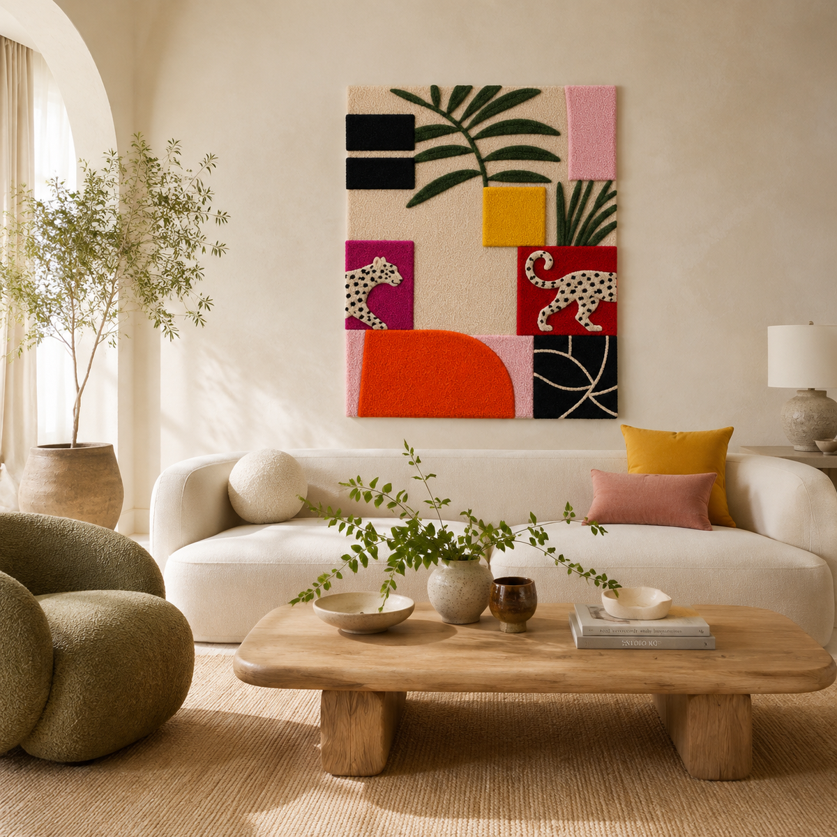 Leopard Conservatory wall art by Hewn Earth featuring a detailed leopard design for elegant home decor.