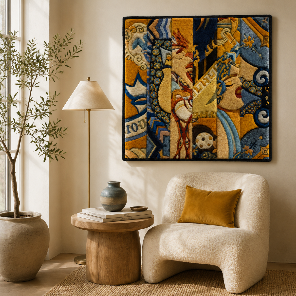 Hewn Earth Studio Fragment wall art featuring a textured, abstract design on a neutral background.