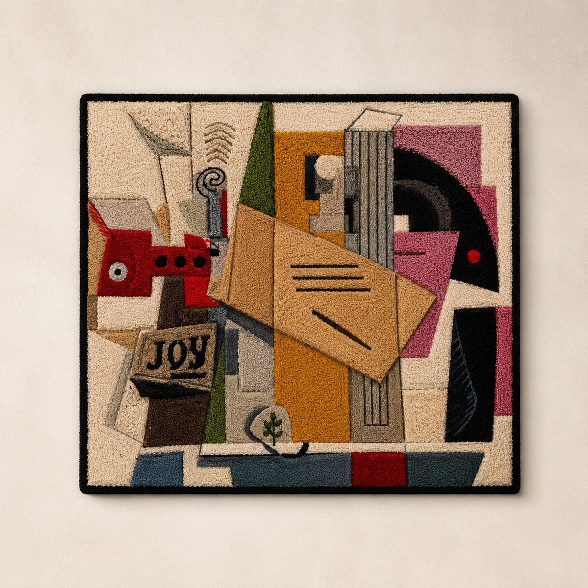 Hewn Earth Paper Joy Assembly wall art featuring layered paper designs in a light color palette, mounted on a neutral background.
