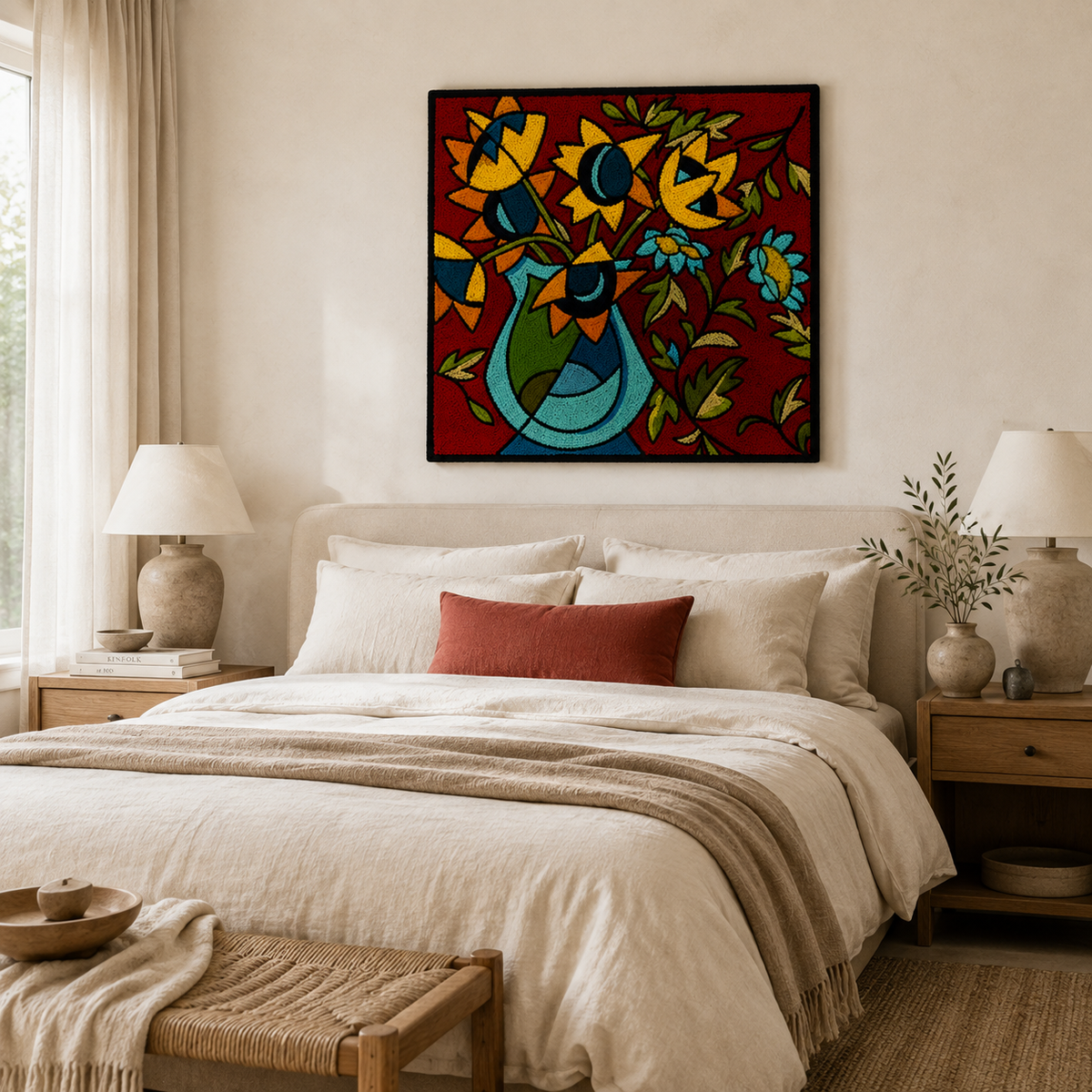 Hewn Earth Midnight Garden Vessel wall art featuring a detailed, artistic depiction of a lush, mysterious garden scene.