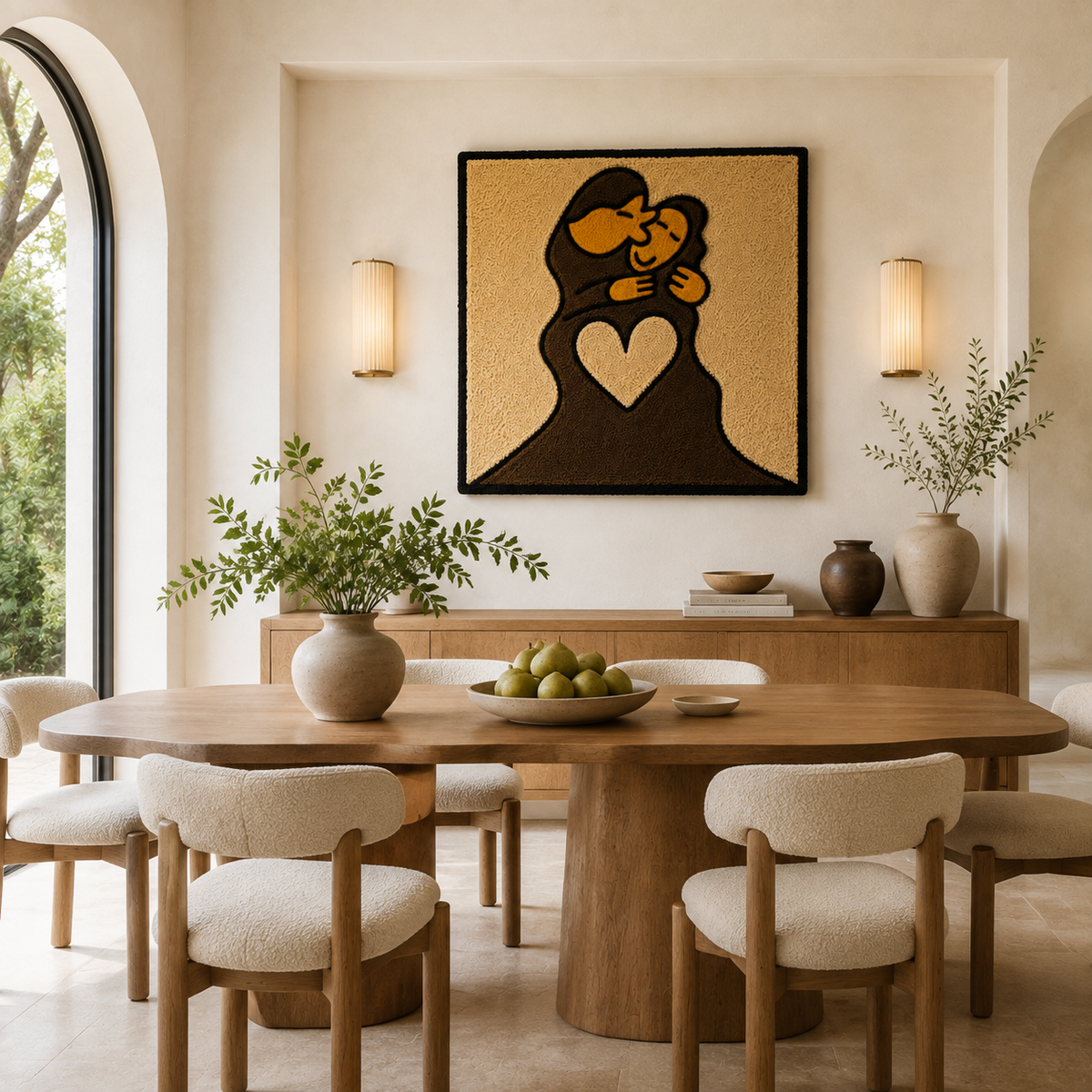 Heart Held Close wall art by Hewn Earth featuring a heartfelt design, perfect for adding emotional warmth to any space.