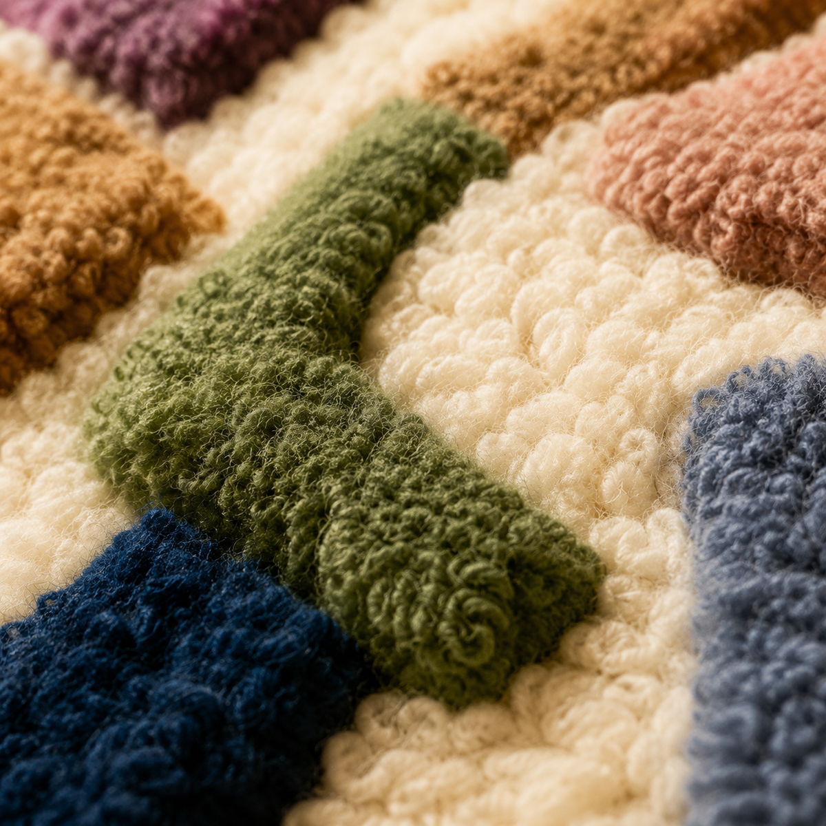 Close-up of Hewn Earth Soft Signal Field wall art featuring textured, layered natural materials in earthy tones.