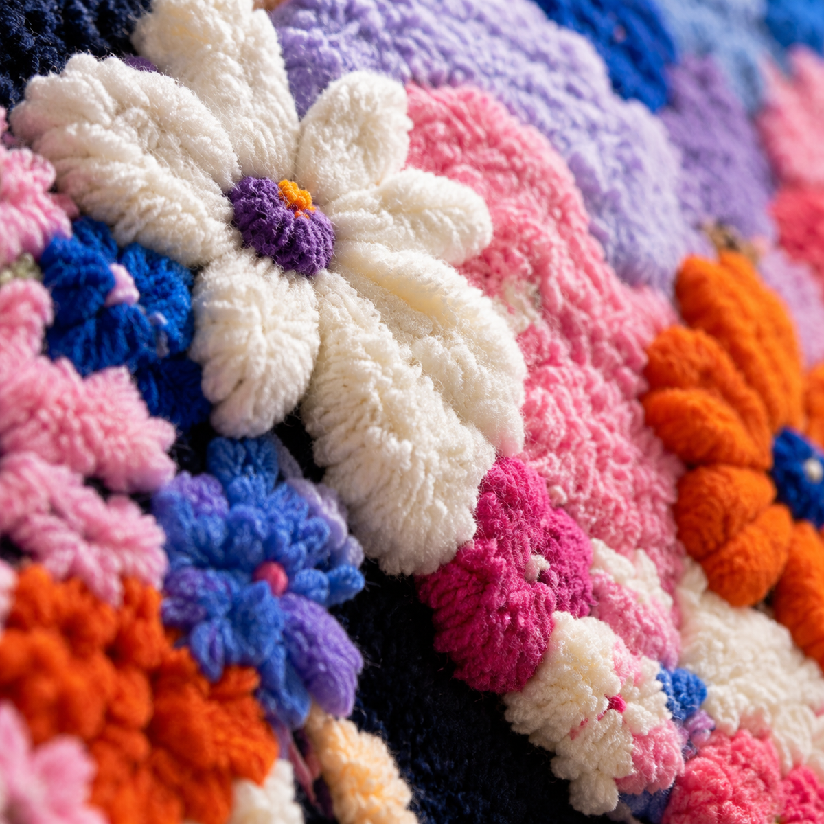 Close-up of Confetti Mare Hewn Earth wall art featuring colorful abstract confetti patterns on a textured background.