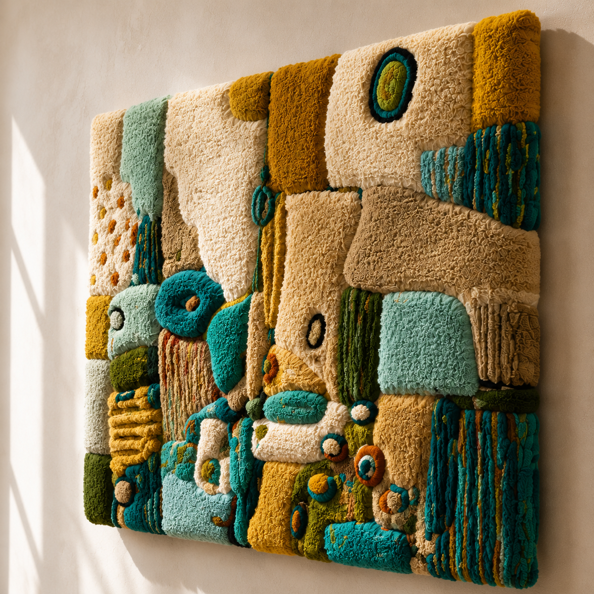 Hewn Earth Mineral Tides wall art featuring abstract mineral-inspired design in earthy tones on canvas.