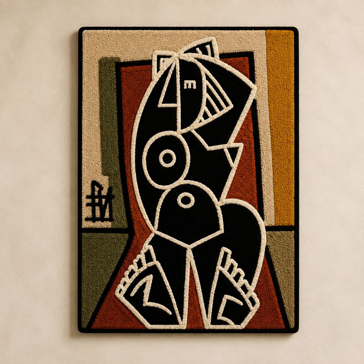 Night figure study wall art by Hewn Earth featuring a dark, moody silhouette of a person against a textured background.