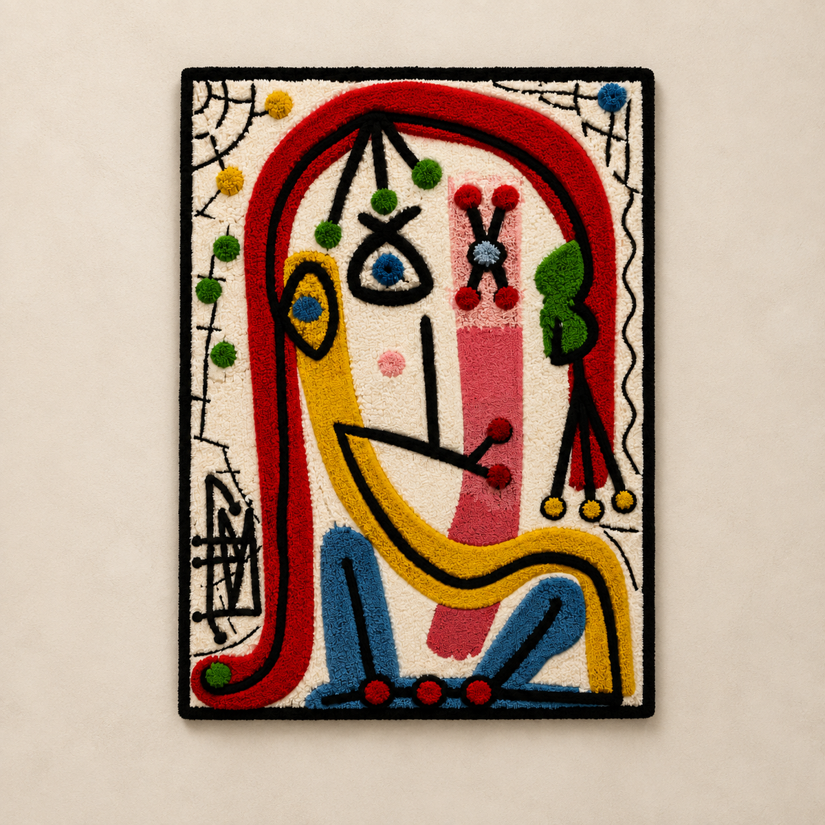 Colorful Playful Face wall art by Hewn Earth featuring vibrant, abstract facial expressions on a light background.