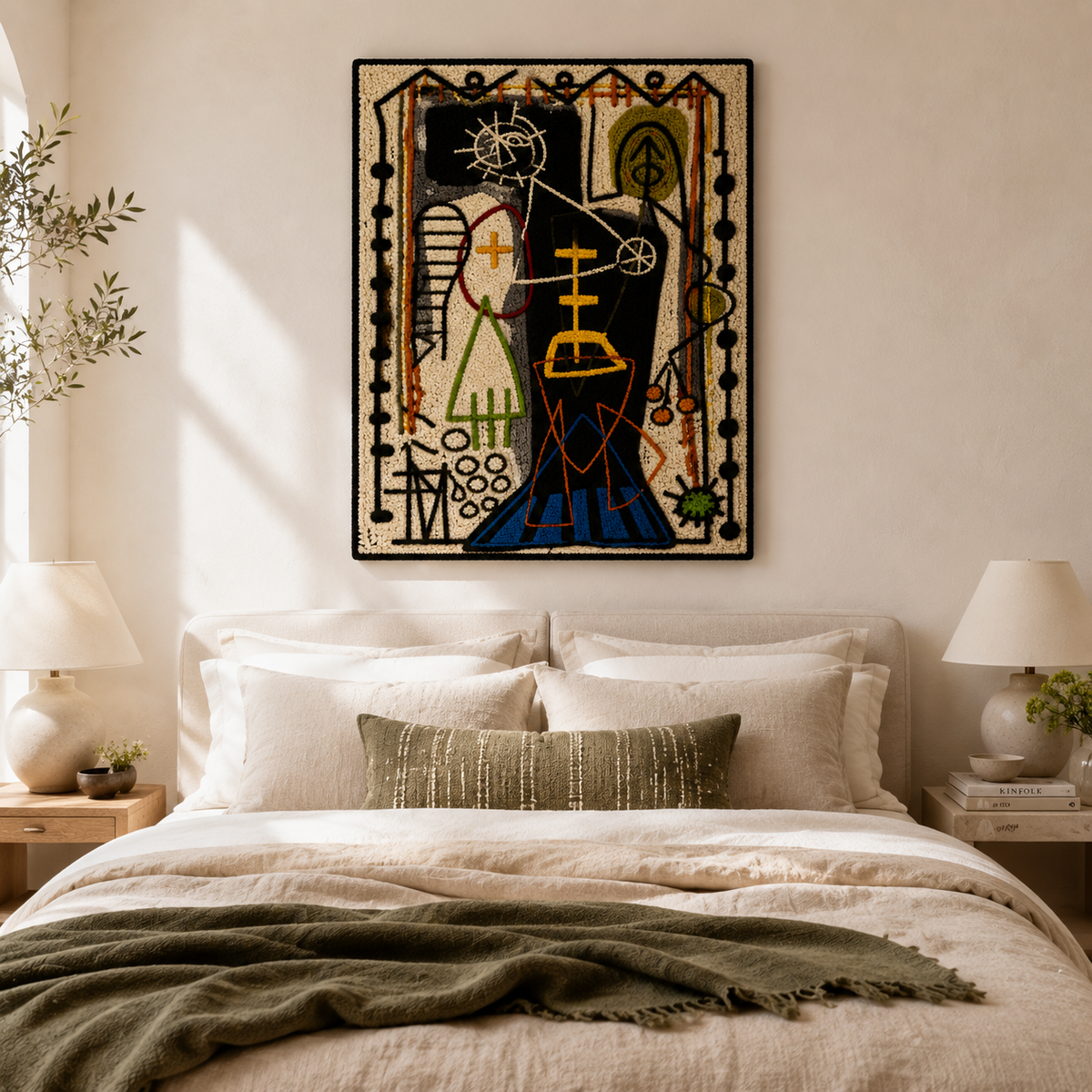 Hewn Earth Oracle Window Wall Art featuring a detailed, artistic depiction of an oracle scene in natural tones.