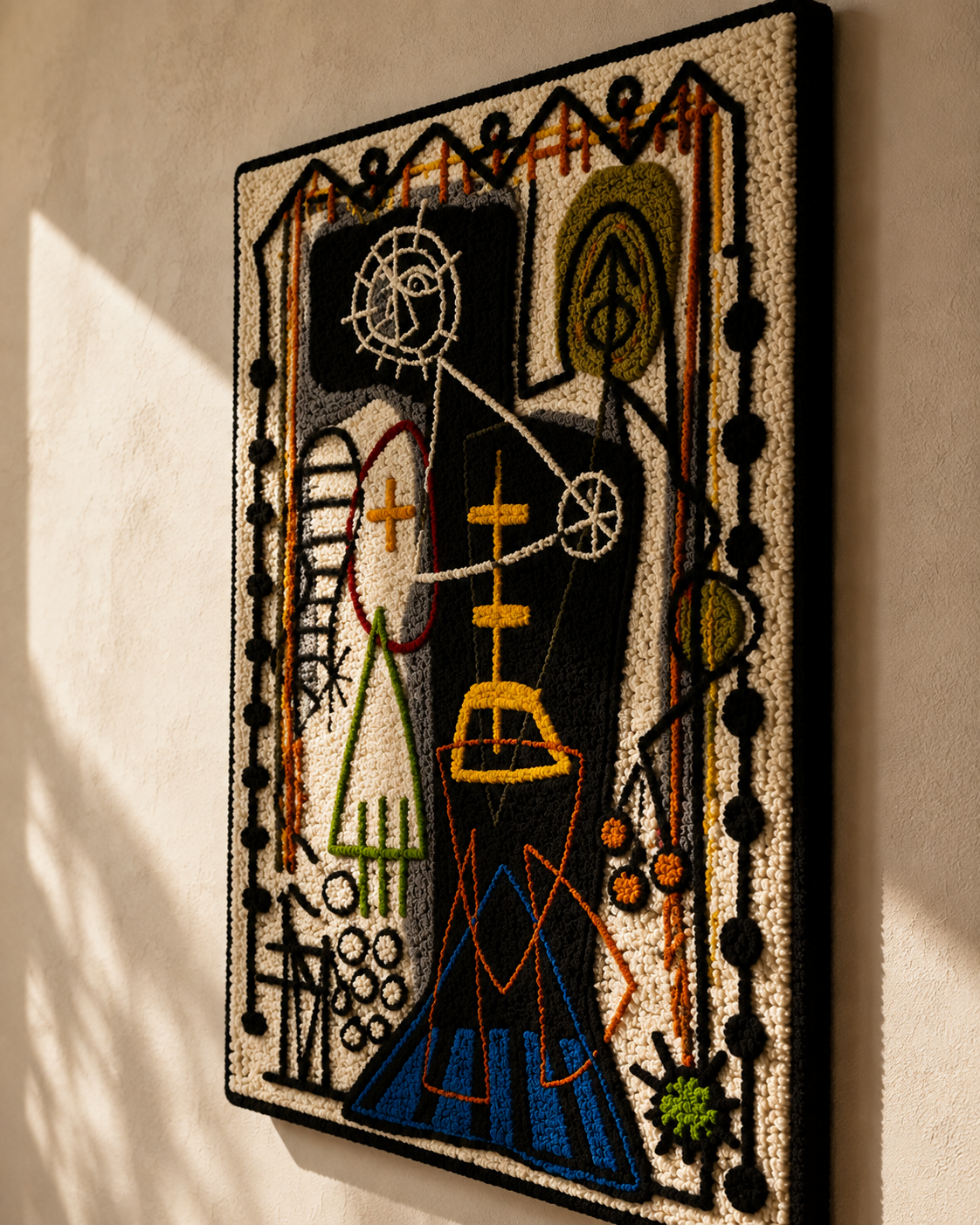 Hewn Earth Oracle Window wall art featuring intricate design with natural textures and earthy tones for home decor.