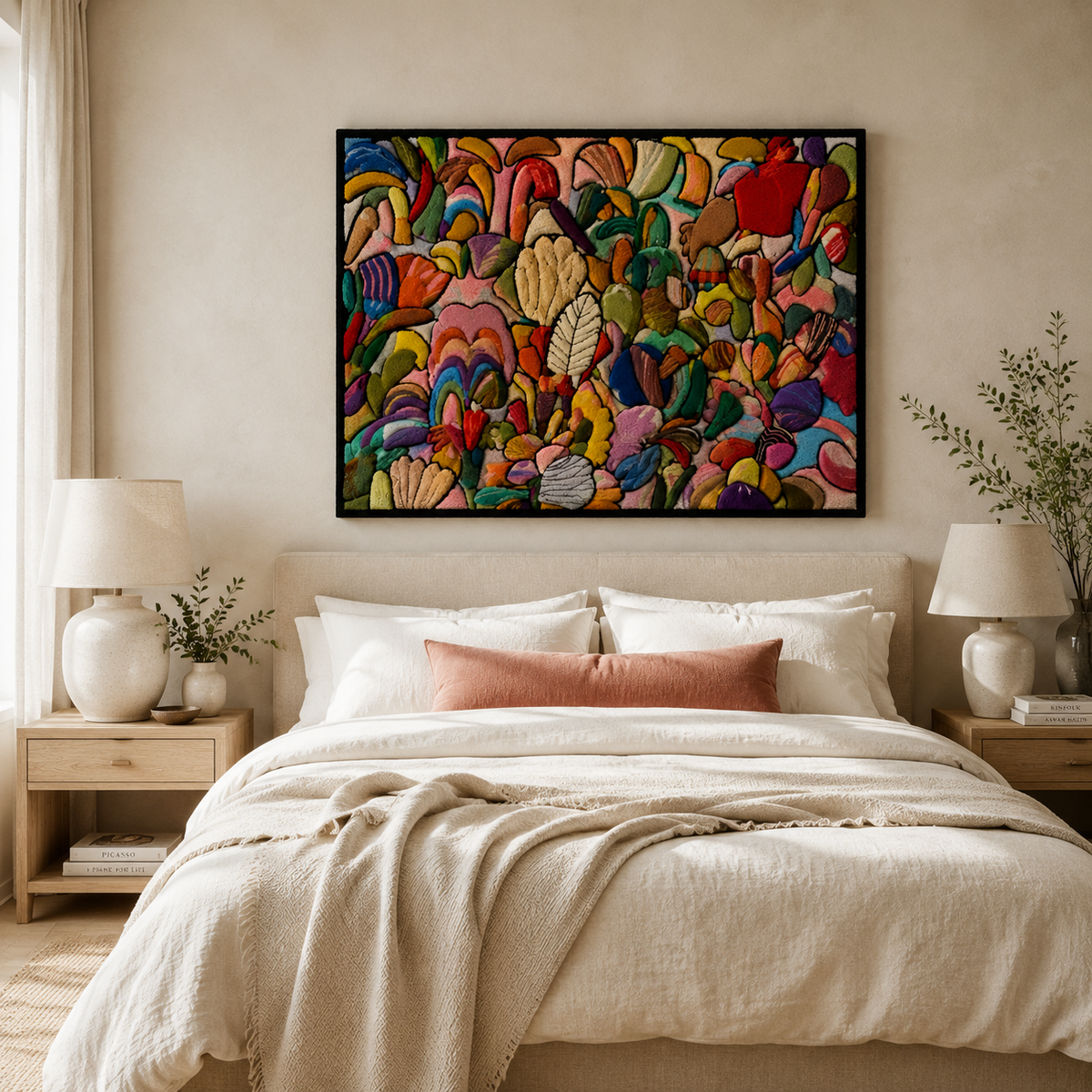 Wild Color Thicket wall art by Hewn Earth featuring vibrant, abstract botanical design on a canvas or framed print.