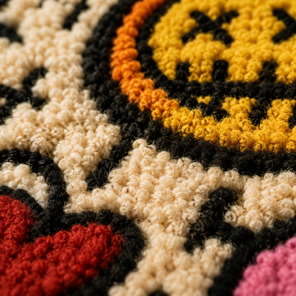 Close-up of Hewn Earth Street Symbol Chorus wall art featuring detailed urban-inspired design on a textured surface.