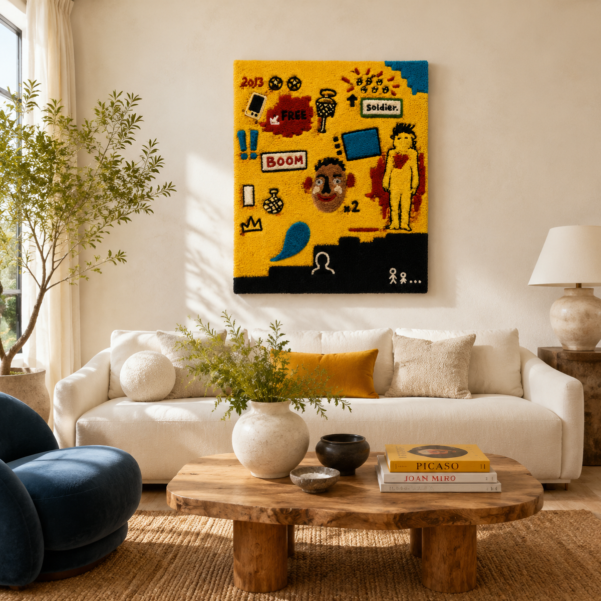 Golden Street Notes wall art by Hewn Earth, featuring a modern cityscape design on a canvas for stylish room decor.