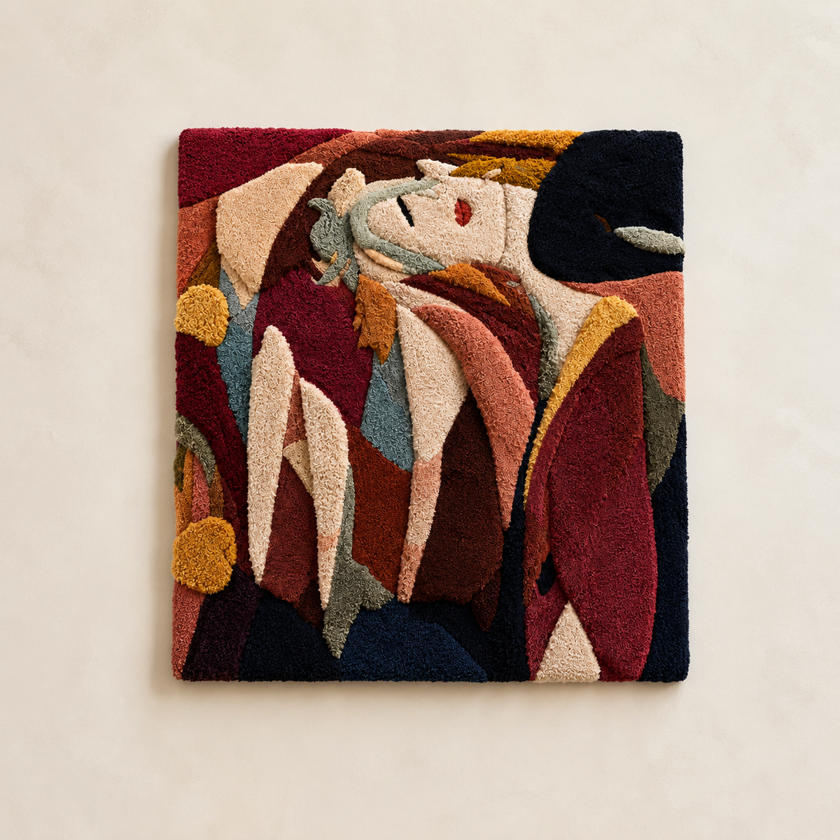 Autumn Figure Fold wall art by Hewn Earth featuring a textured, nature-inspired design in warm earthy tones for home decor.