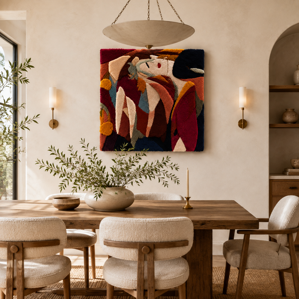 Autumn Figure Fold wall art by Hewn Earth featuring a colorful autumn landscape with trees and foliage.