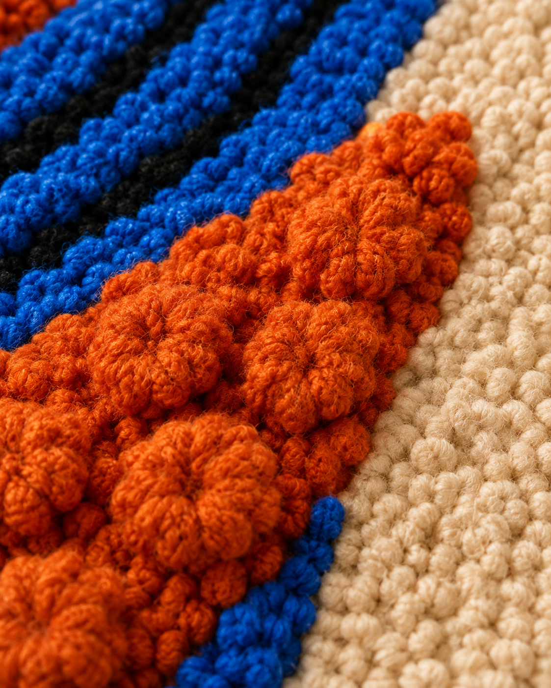 Close-up of Hewn Earth Marigold Courier wall art featuring vibrant marigold flower details on textured background.
