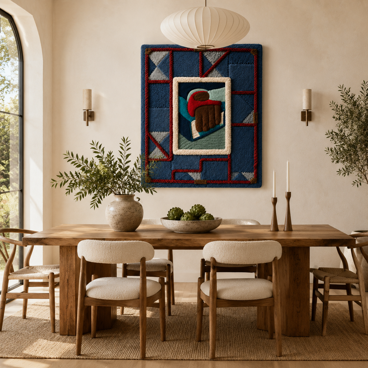 Hewn Earth Wall Art titled "Window Within" featuring a textured, abstract design suitable for modern home decor.