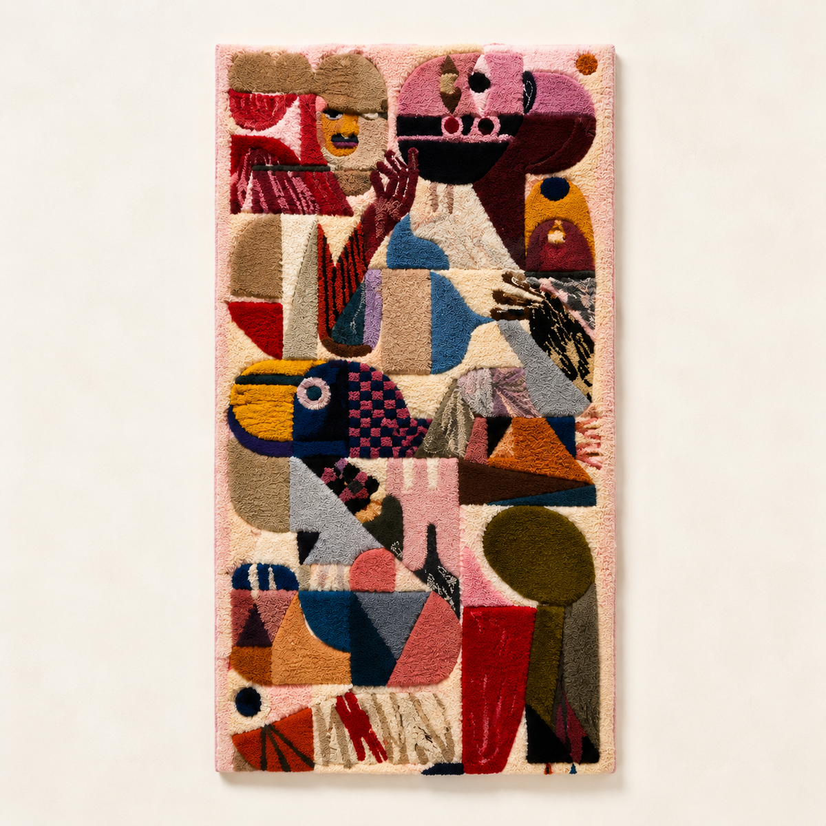 Colorful Paper Carnival wall art by Hewn Earth featuring vibrant paper cut-out designs for festive decor